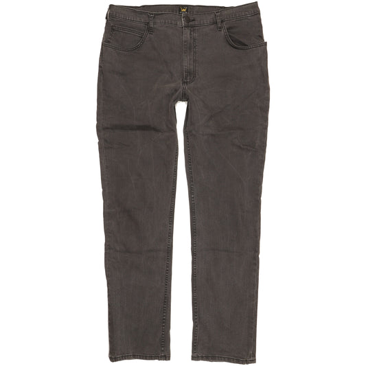 Lee Men Grey Straight Regular Jeans W38 L34