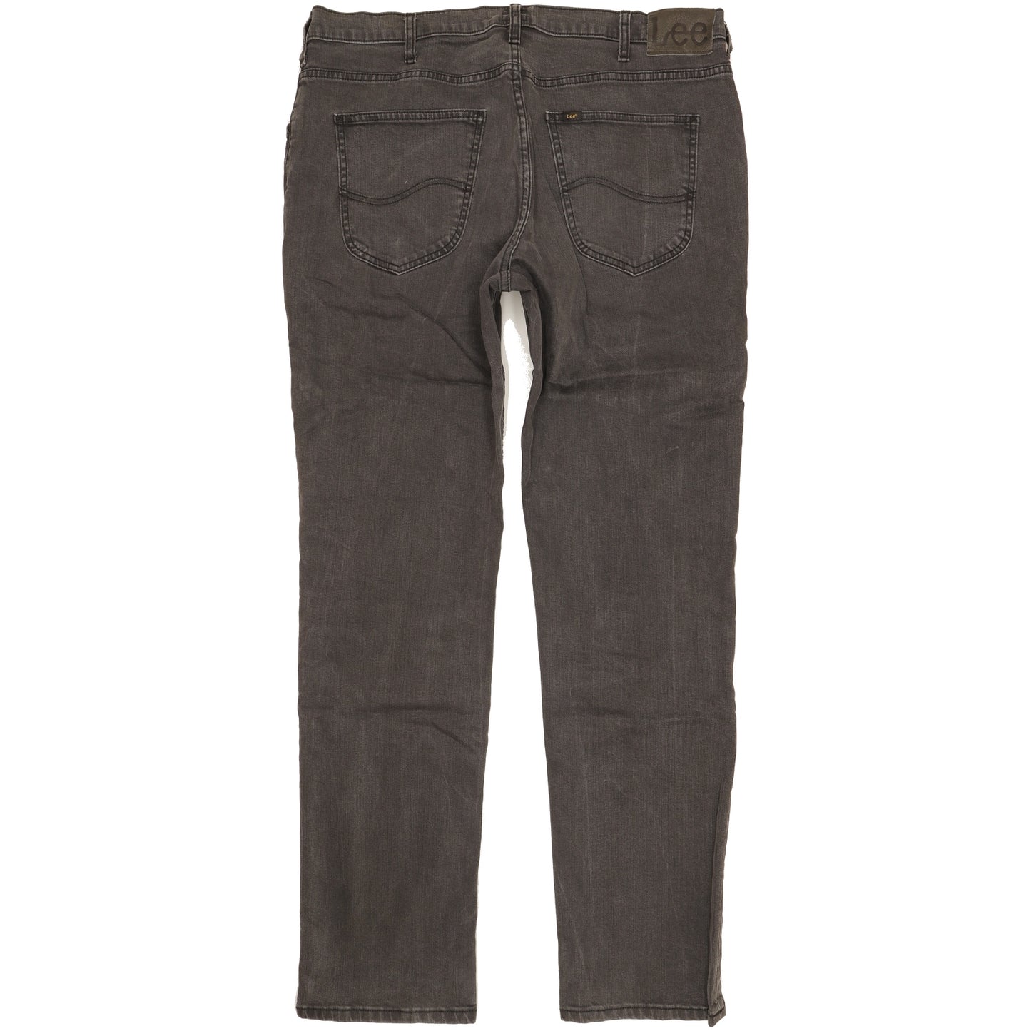 Lee Men Grey Straight Regular Jeans W38 L34