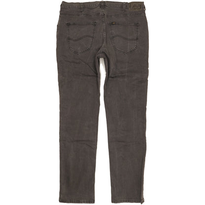 Lee Men Grey Straight Regular Jeans W38 L34