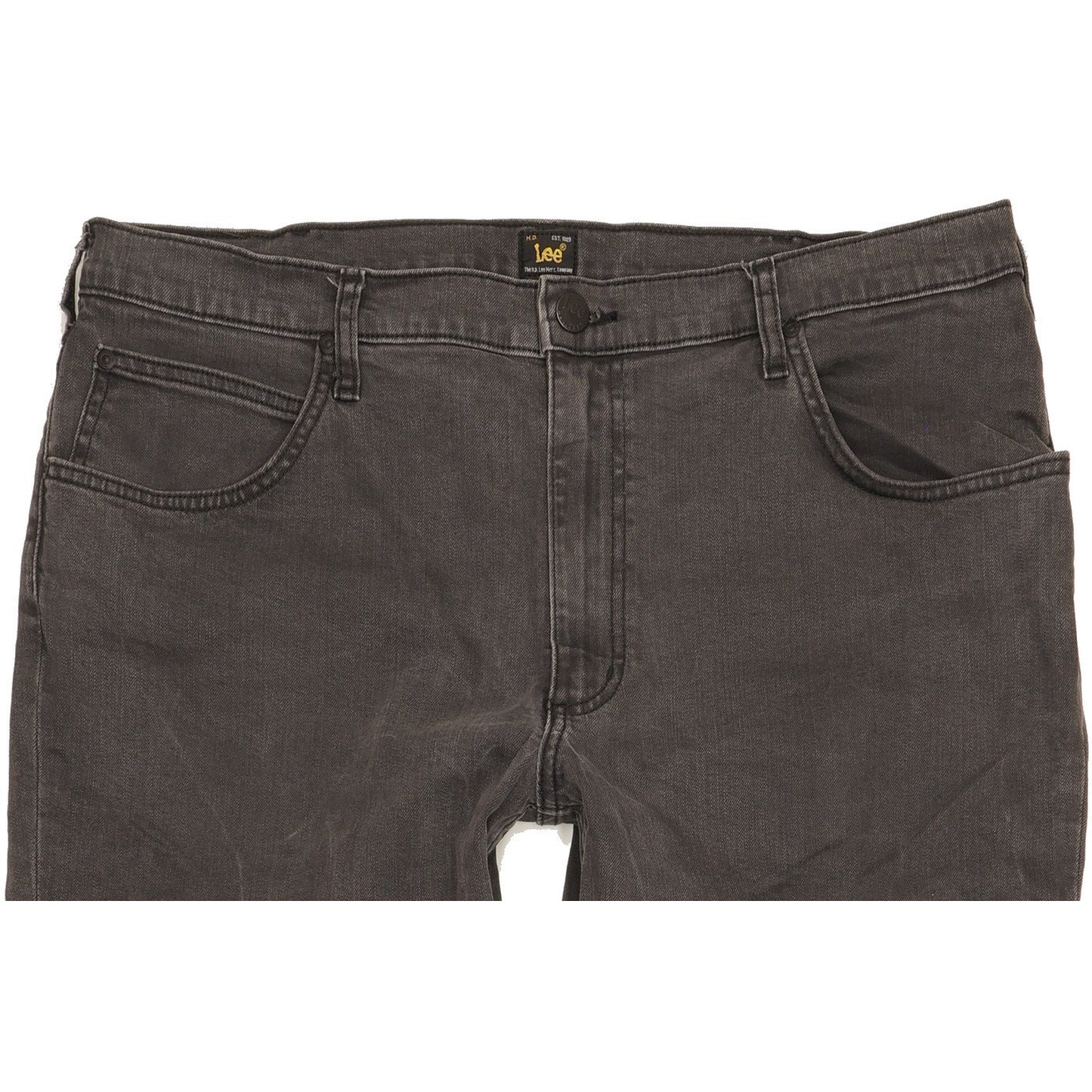 Lee Men Grey Straight Regular Jeans W38 L34