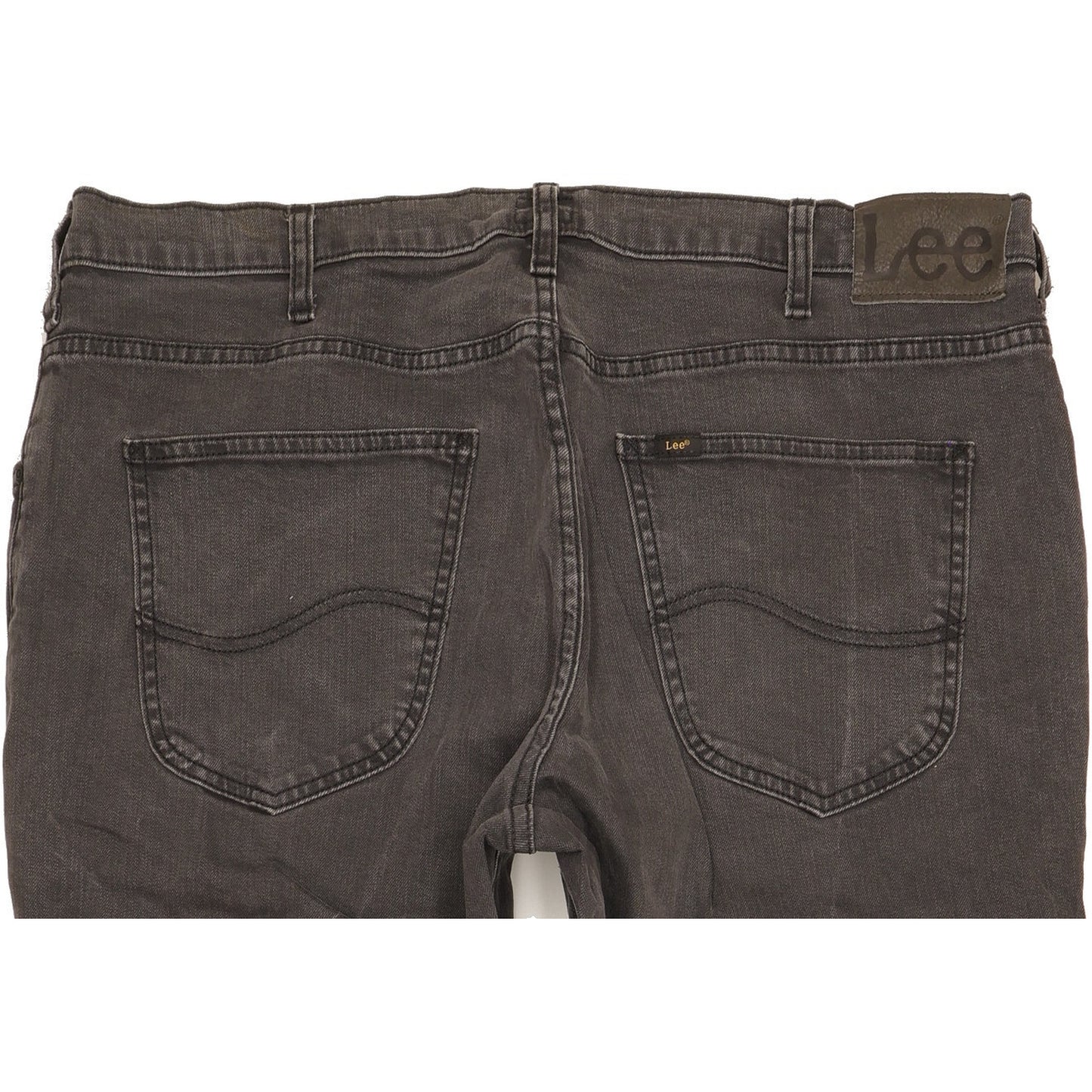 Lee Men Grey Straight Regular Jeans W38 L34