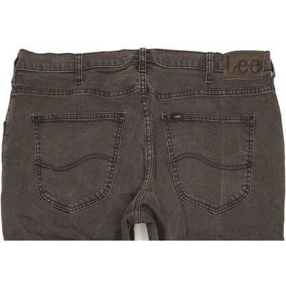 Lee Men Grey Straight Regular Jeans W38 L34