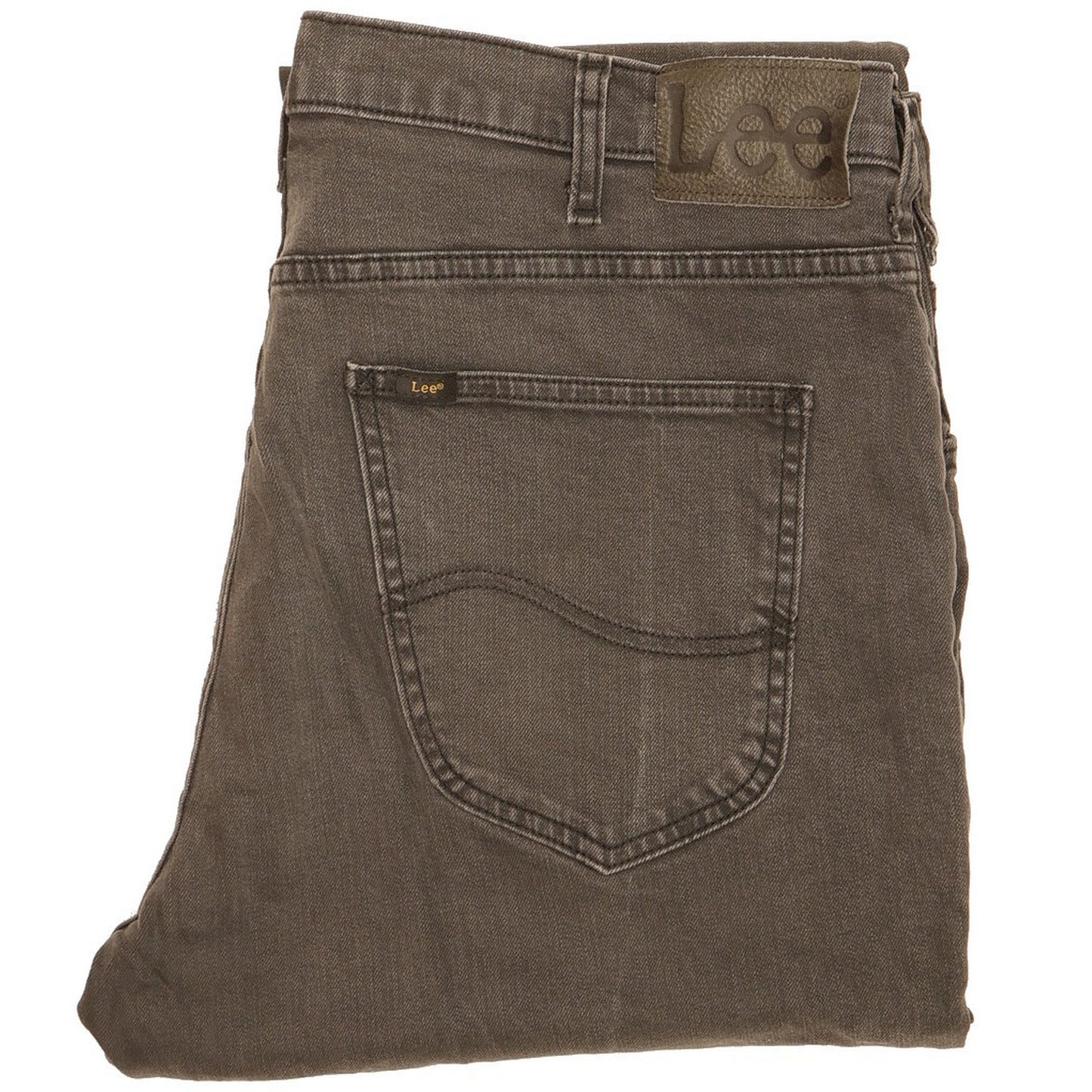 Lee Men Grey Straight Regular Jeans W38 L34