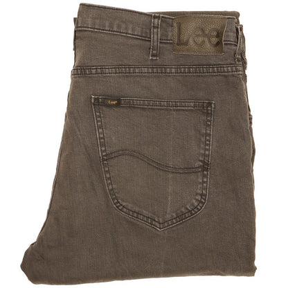 Lee Men Grey Straight Regular Jeans W38 L34