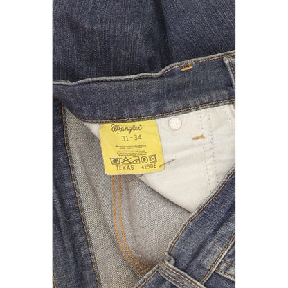 Wrangler Texas Men Blue Straight Regular Stretch Jeans W31 L34