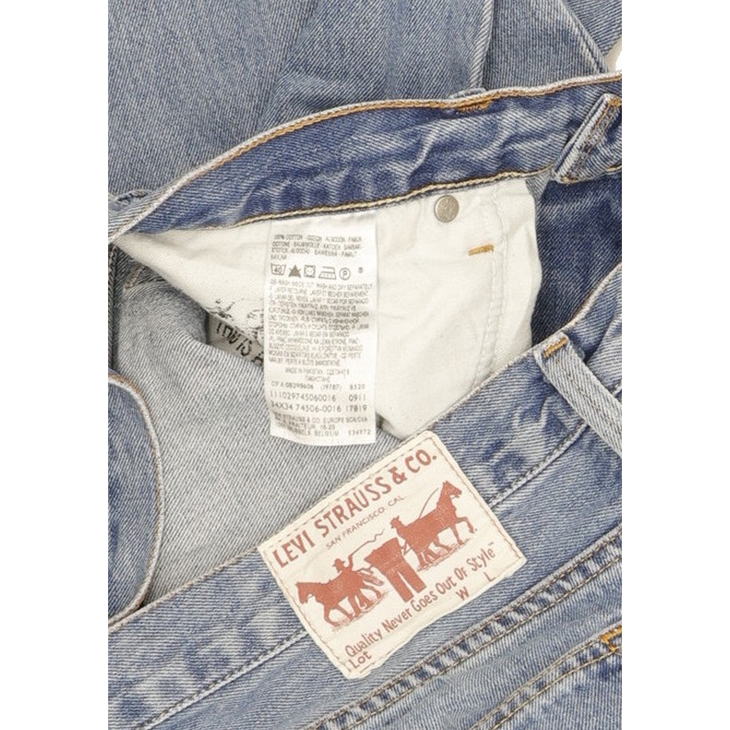 Levi's Men Blue Straight Regular Jeans W34 L33