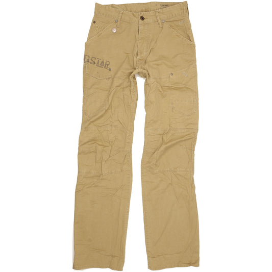 G-Star General 5620 Men Beige Straight Loose Jeans W33 L35