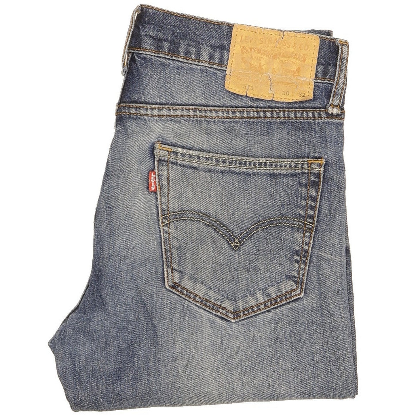 Levi's 511 Men Blue Straight Slim Stretch Jeans W30 L32