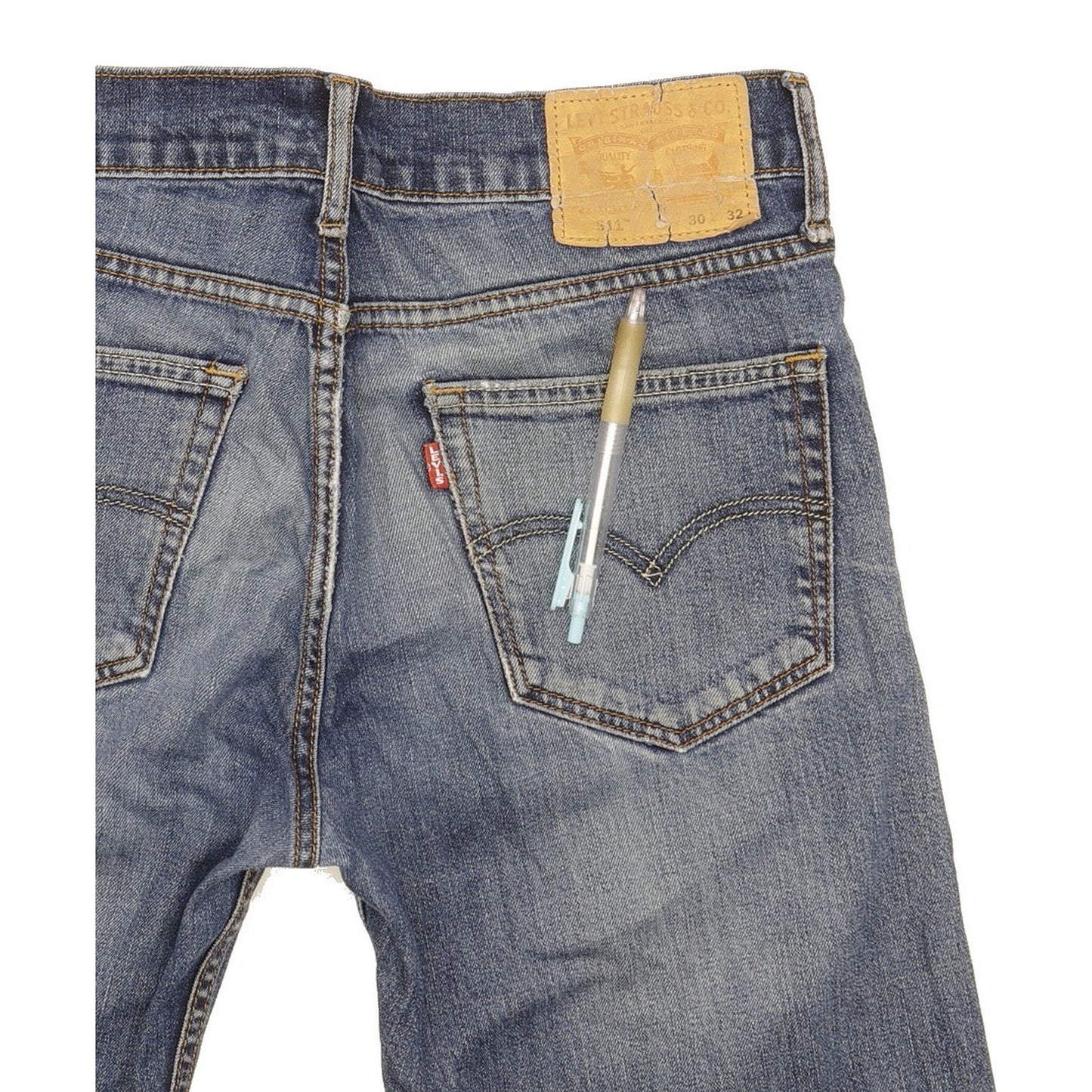 Levi's 511 Men Blue Straight Slim Stretch Jeans W30 L32