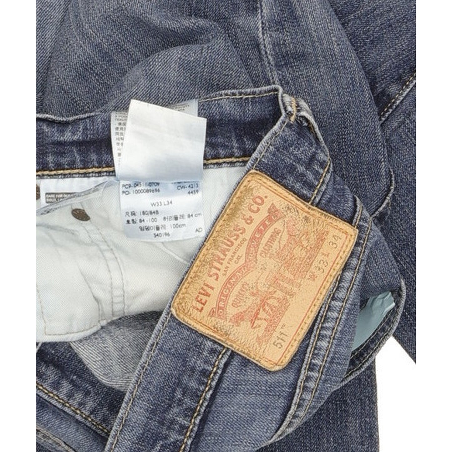 Levi's 511 Men Blue Straight Slim Stretch Jeans W33 L32