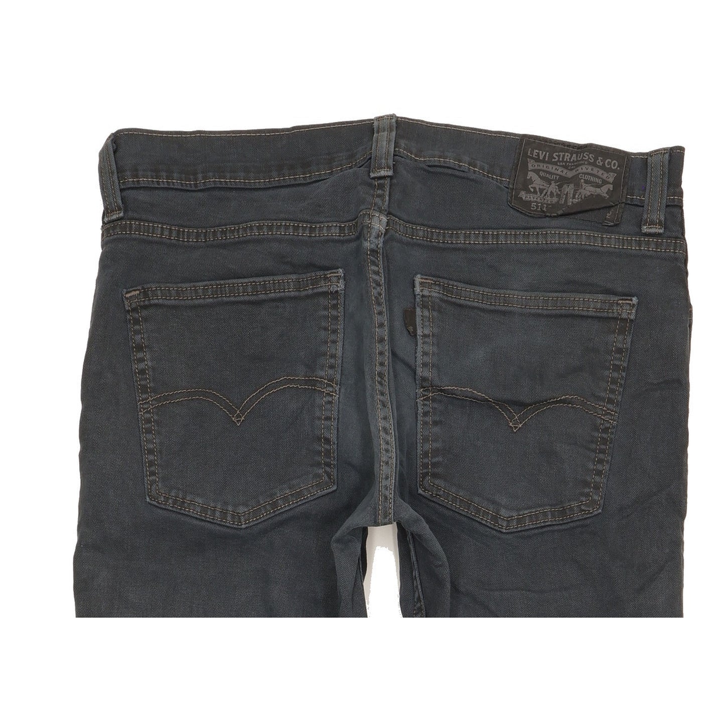 Levi's 511 Men Black Straight Slim Stretch Jeans W32 L31
