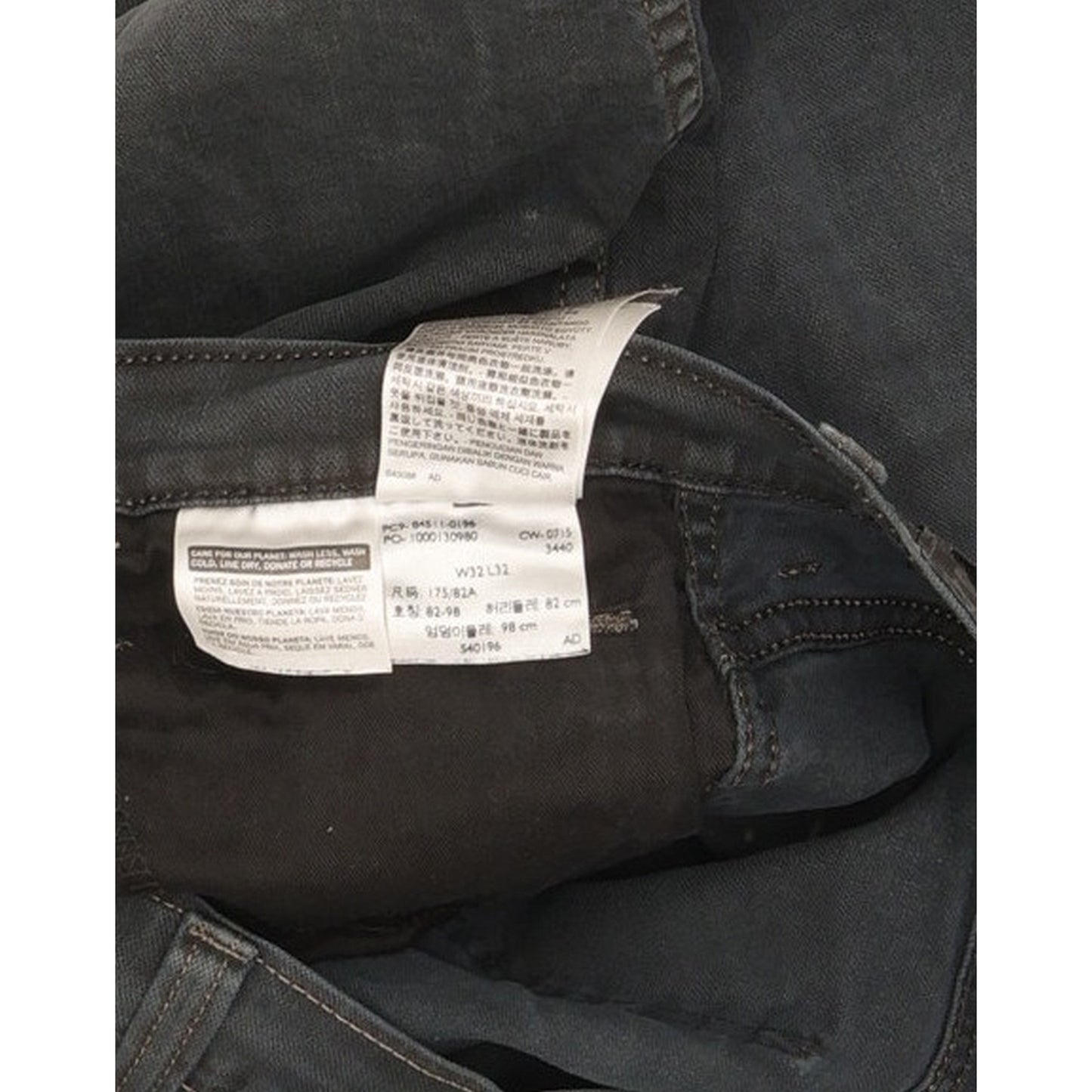 Levi's 511 Men Black Straight Slim Stretch Jeans W32 L31