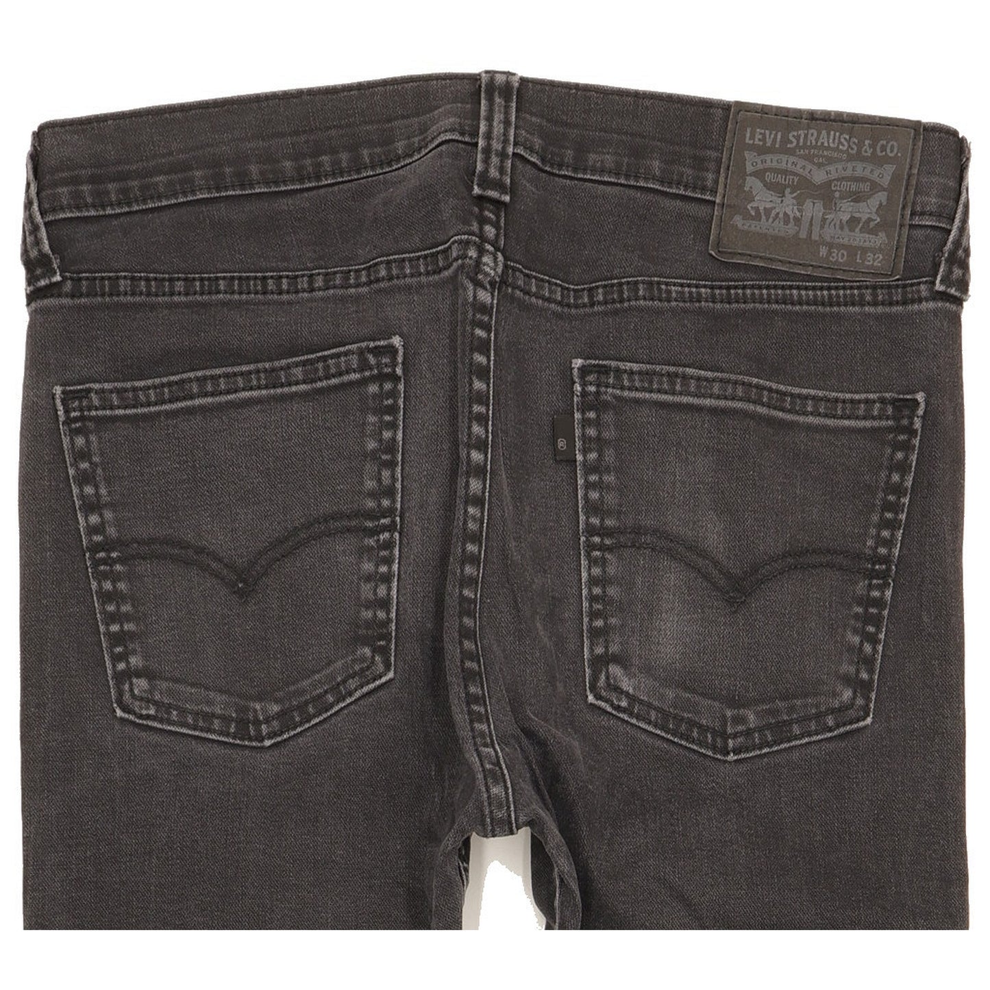 Levi's Men Black Straight Regular Stretch Jeans W30 L27