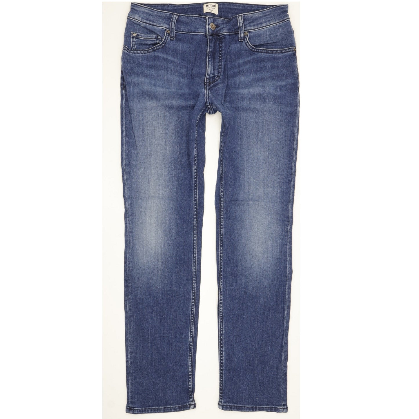 Mustang Sissy Women Blue Straight Slim Stretch Jeans W32 L30
