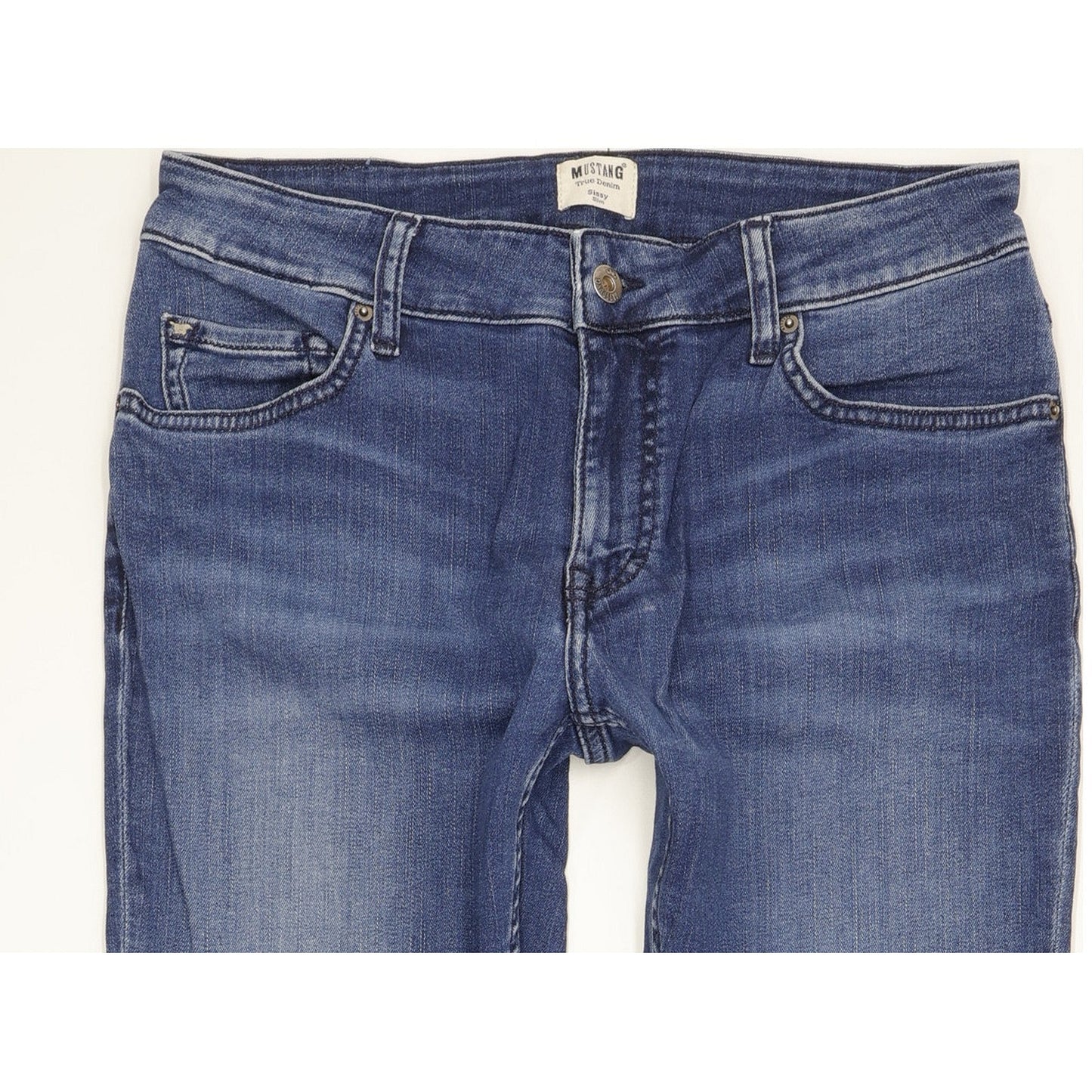 Mustang Sissy Women Blue Straight Slim Stretch Jeans W32 L30