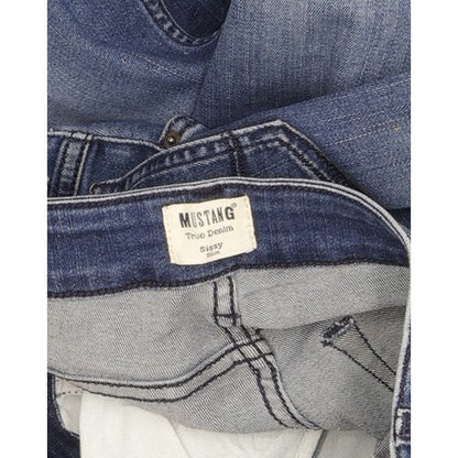 Mustang Sissy Women Blue Straight Slim Stretch Jeans W32 L30