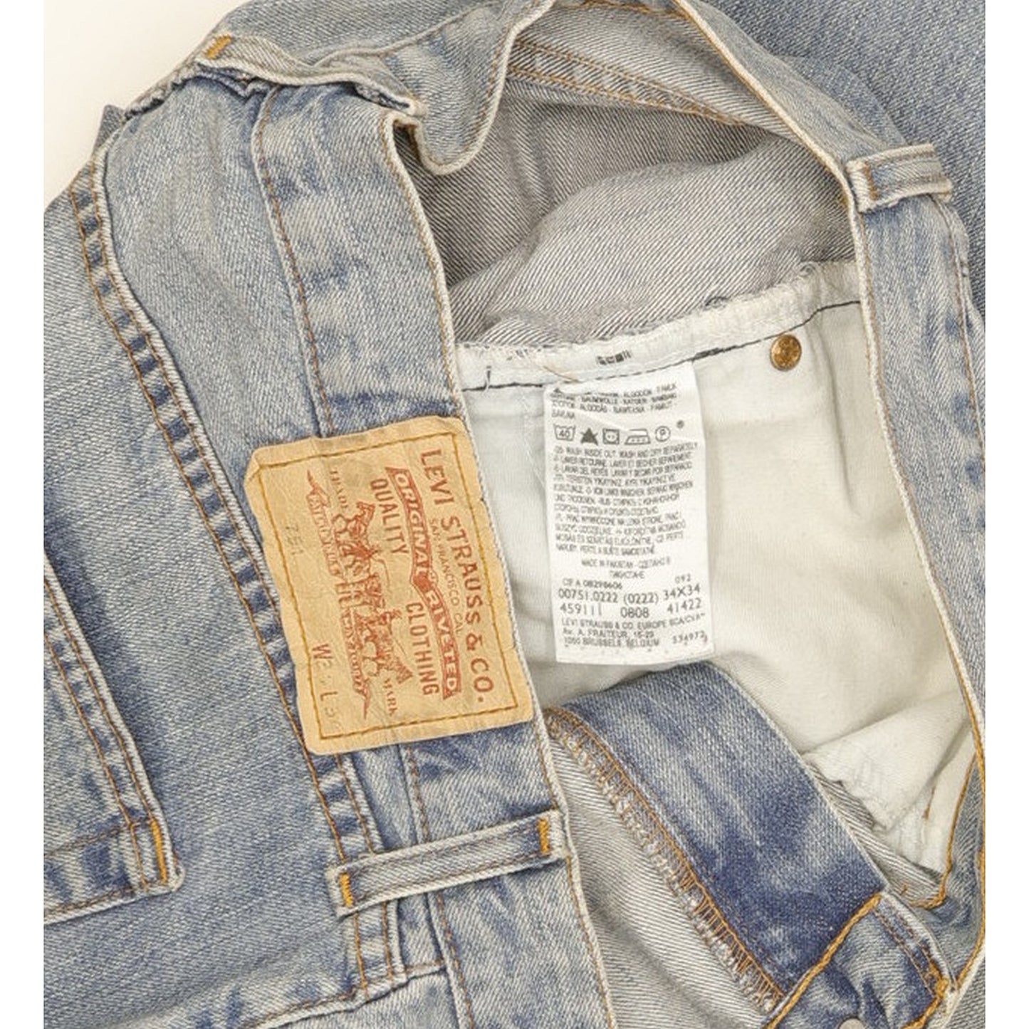 Levi's 751 Men Blue Straight Regular Jeans W34 L34
