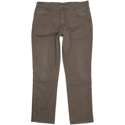 Wrangler Durable Quality Men Grey Straight Regular Stretch Jeans W38 L34