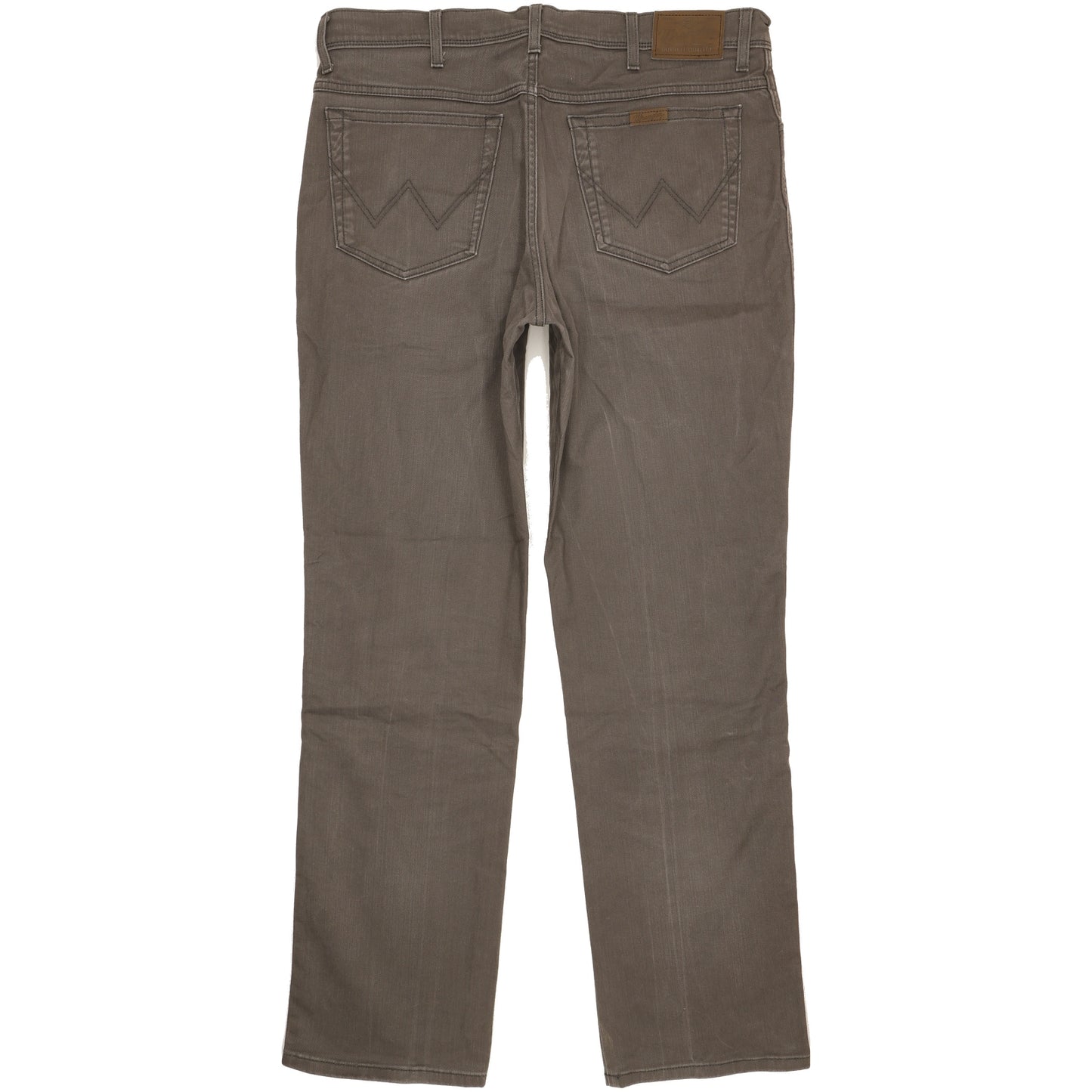 Wrangler Durable Quality Men Grey Straight Regular Stretch Jeans W38 L34