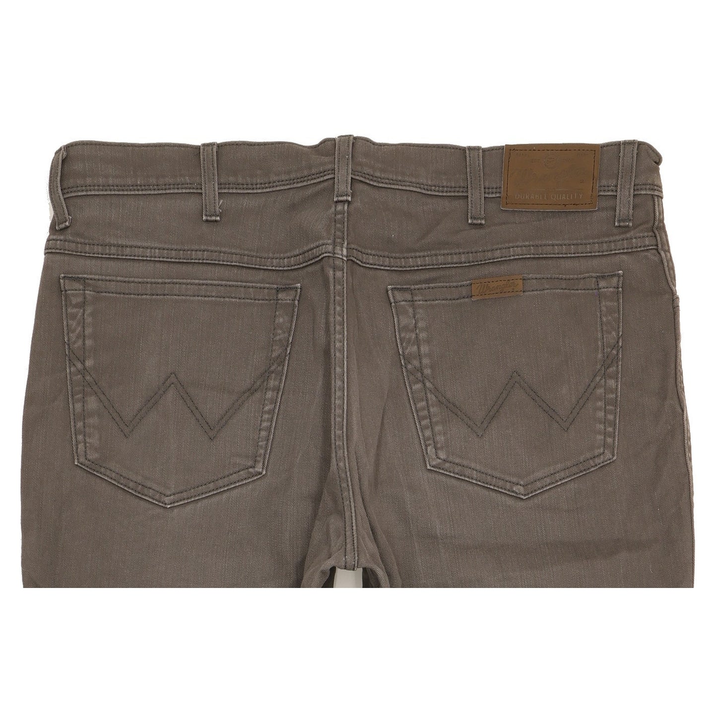 Wrangler Durable Quality Men Grey Straight Regular Stretch Jeans W38 L34