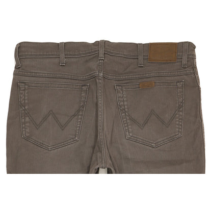 Wrangler Durable Quality Men Grey Straight Regular Stretch Jeans W38 L34