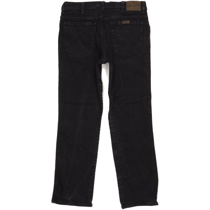 Wrangler Durable Quality Men Black Straight Regular Stretch Jeans W36 L31