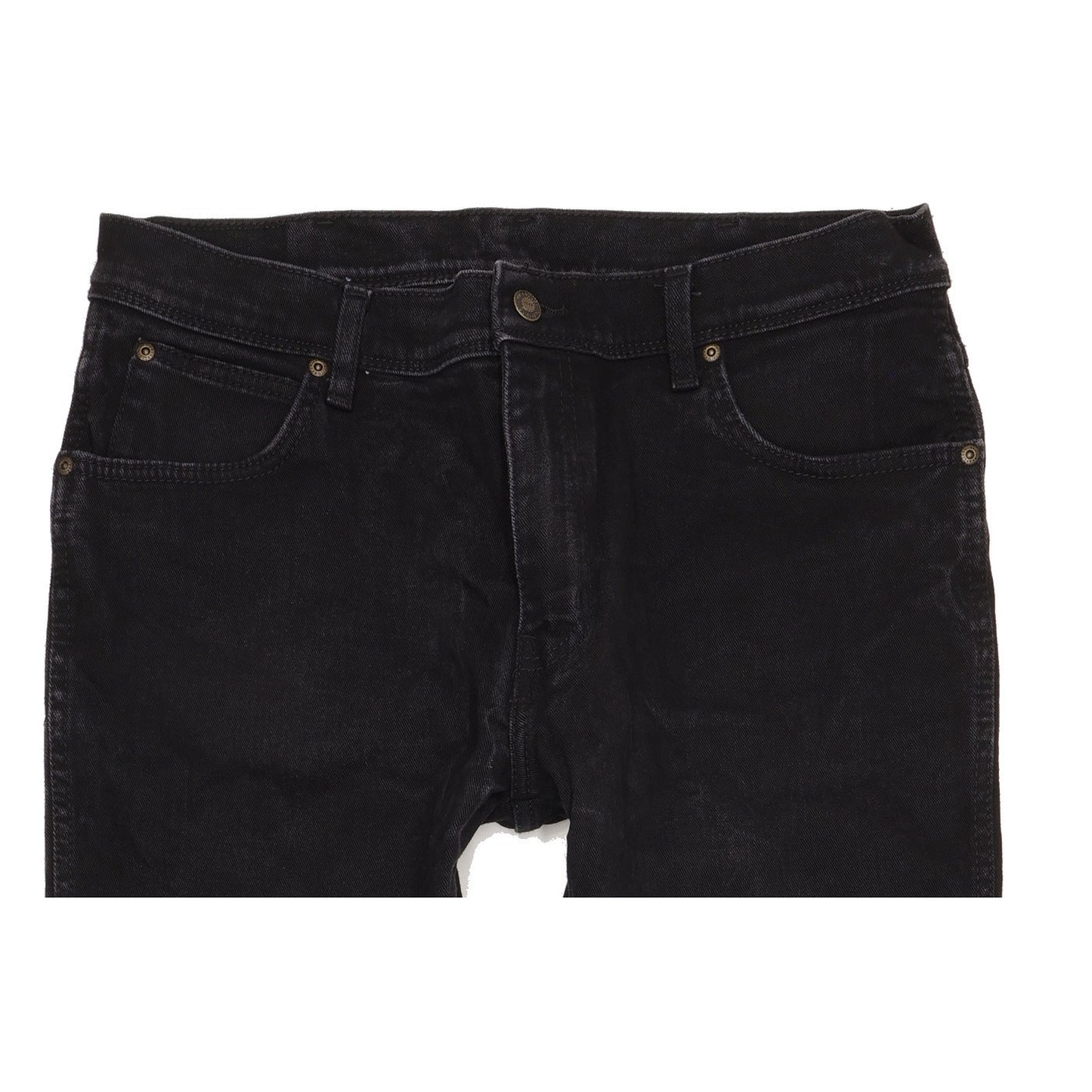 Wrangler Durable Quality Men Black Straight Regular Stretch Jeans W36 L31
