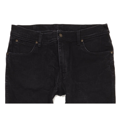Wrangler Durable Quality Men Black Straight Regular Stretch Jeans W36 L31