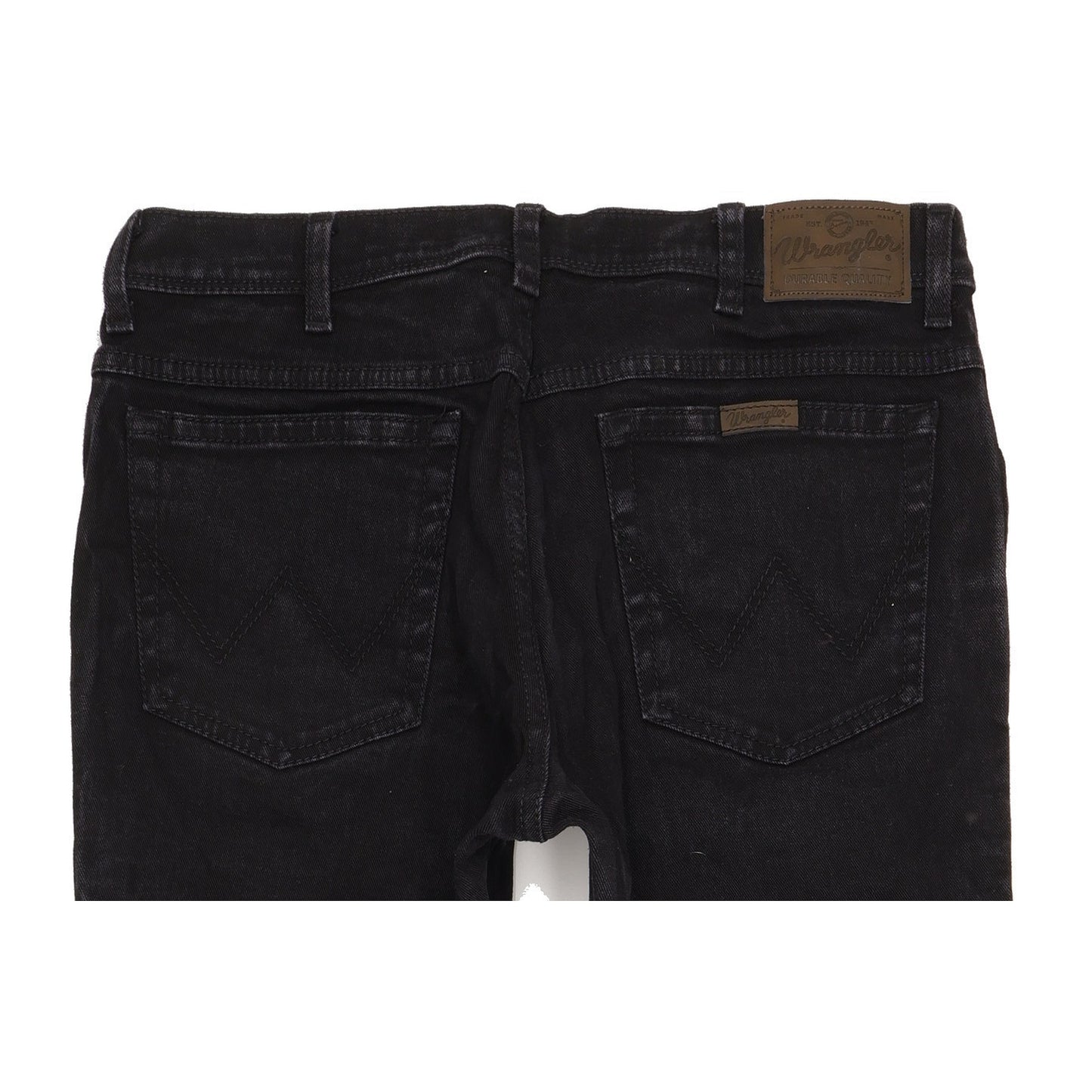 Wrangler Durable Quality Men Black Straight Regular Stretch Jeans W36 L31