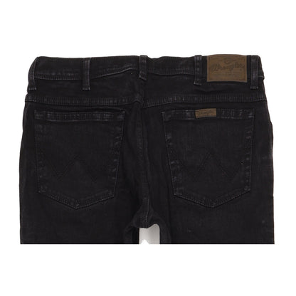 Wrangler Durable Quality Men Black Straight Regular Stretch Jeans W36 L31