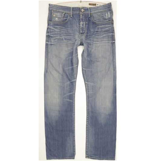 G-Star Men Blue Straight Regular Jeans W34 L33