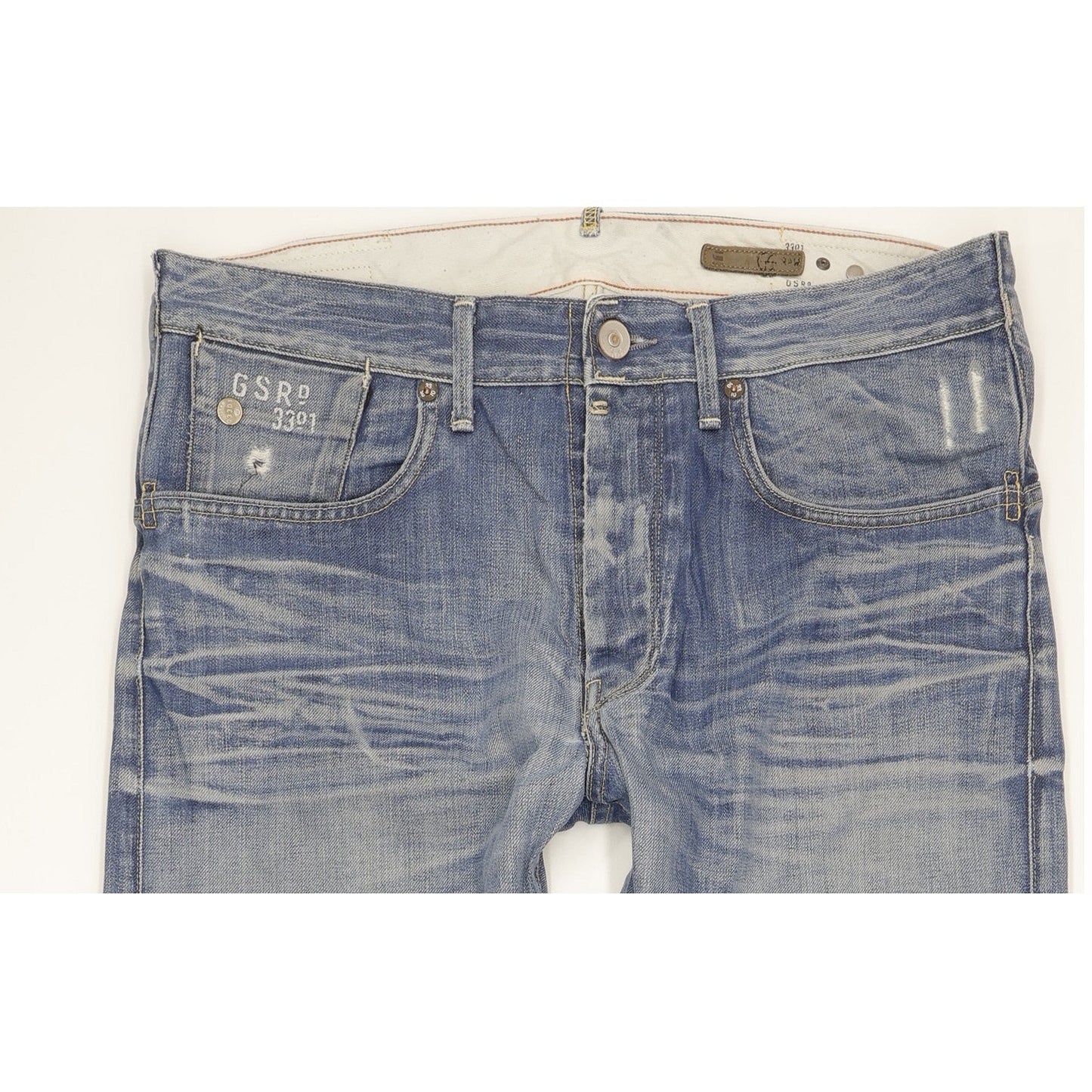 G-Star Men Blue Straight Regular Jeans W34 L33