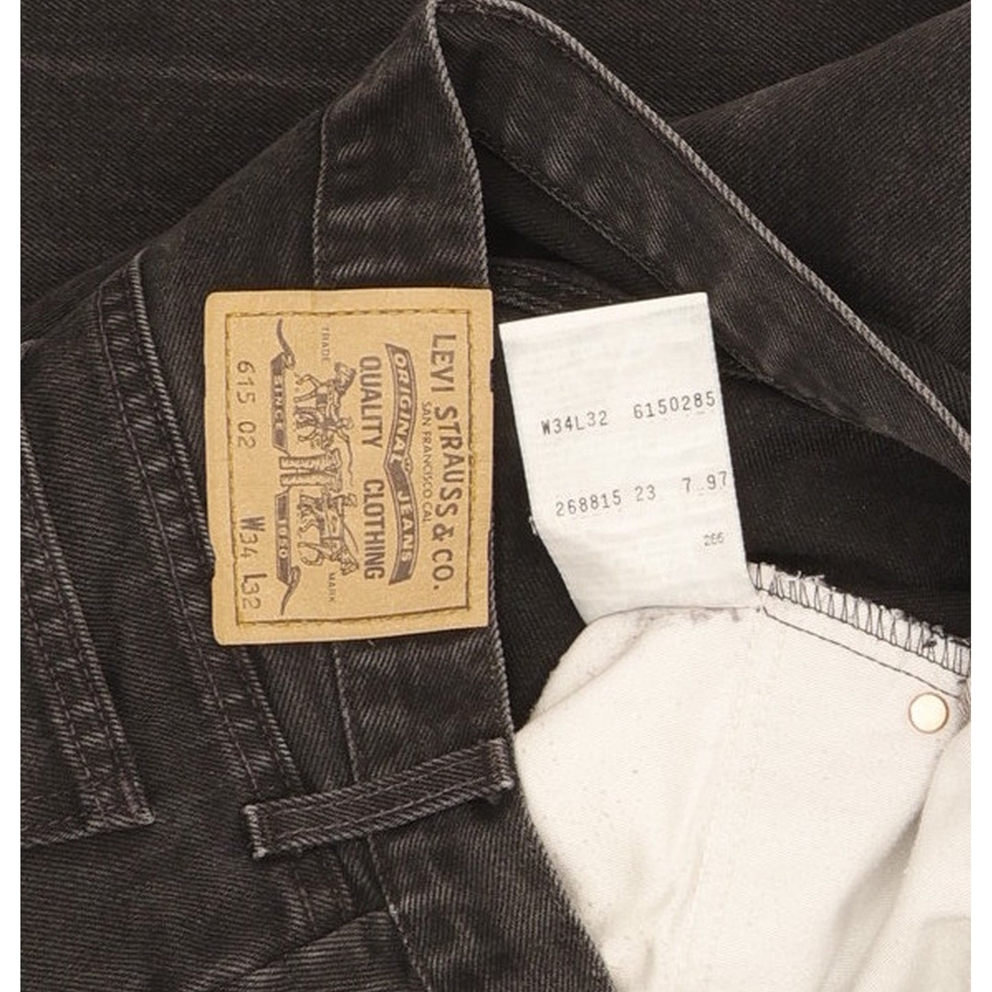 Levi's 615 Men Black Straight Regular Jeans W34 L31