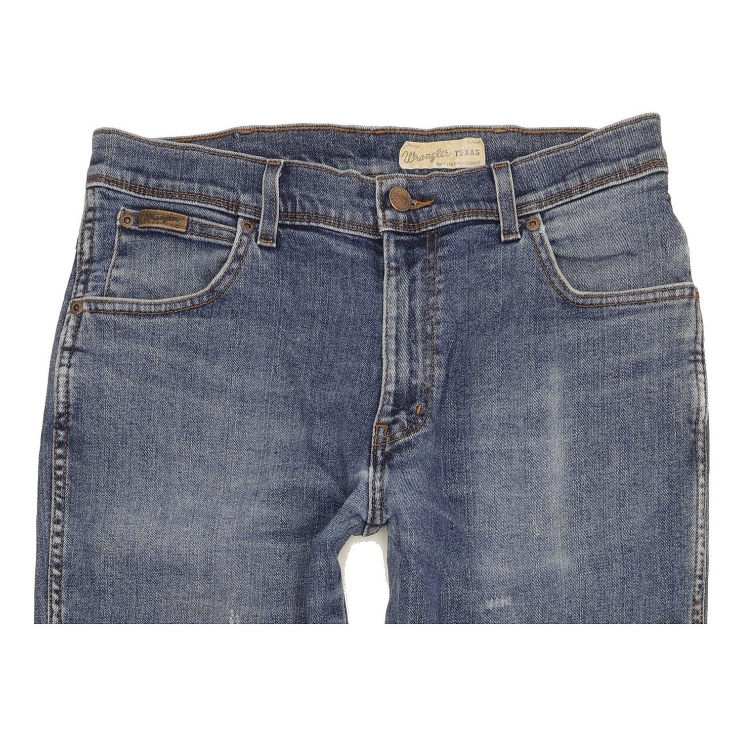 Wrangler Texas Men Blue Straight Regular Stretch Jeans W34 L31