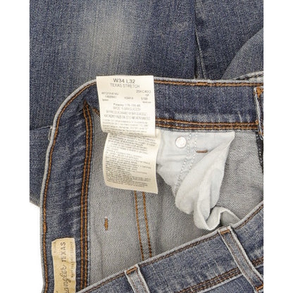 Wrangler Texas Men Blue Straight Regular Stretch Jeans W34 L31