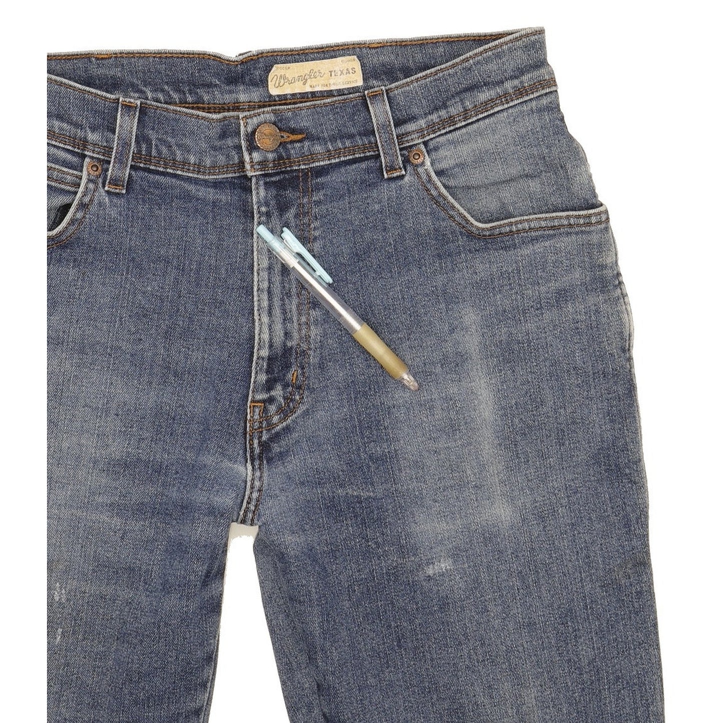 Wrangler Texas Men Blue Straight Regular Stretch Jeans W34 L31