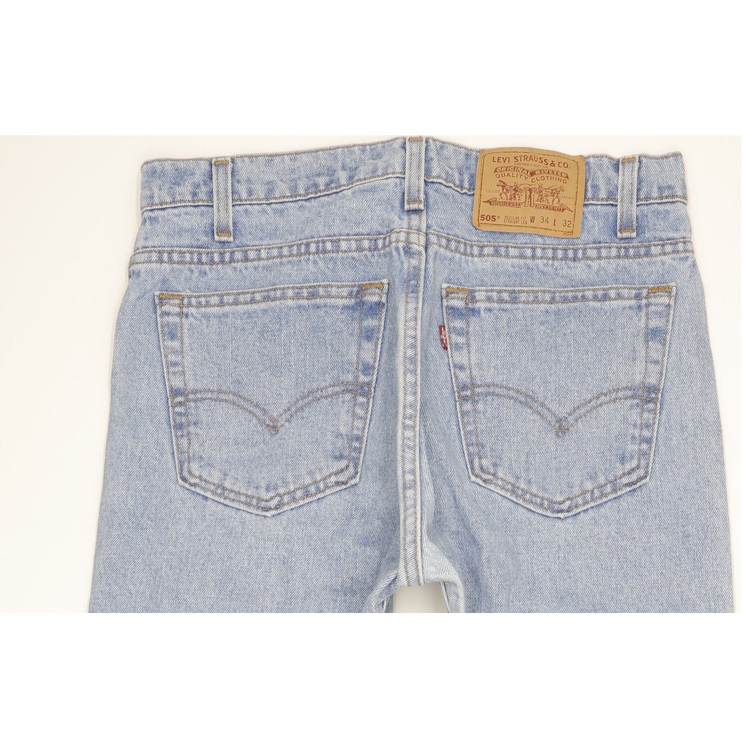 Levi's 505 Made in USA Blue Straight Regular Mom Jeans High Waisted W33 L30