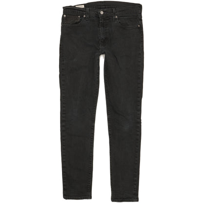 Levi's 512 Men Black Tapered Slim Stretch Jeans W32 L32