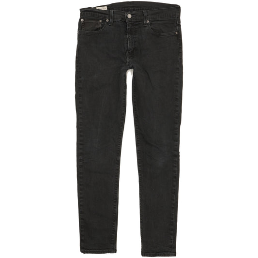 Levi's 512 Men Black Tapered Slim Stretch Jeans W32 L32