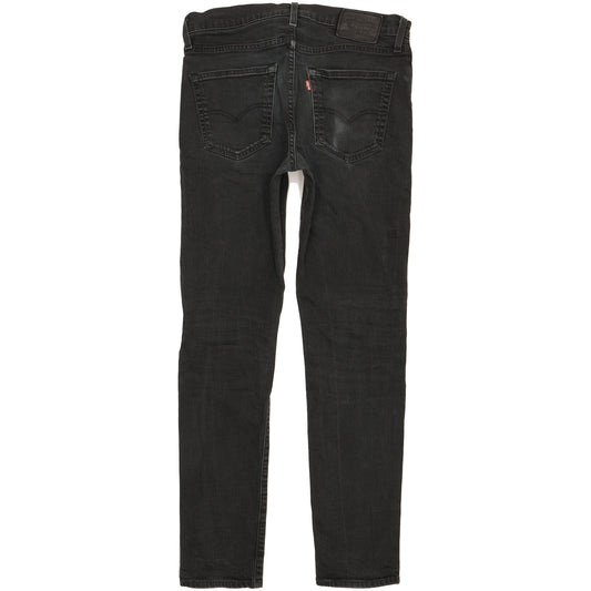 Levi's 512 Men Black Tapered Slim Stretch Jeans W32 L32