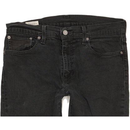 Levi's 512 Men Black Tapered Slim Stretch Jeans W32 L32