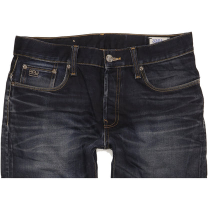 G-Star 3301 Men Navy Straight Regular Jeans W34 L31