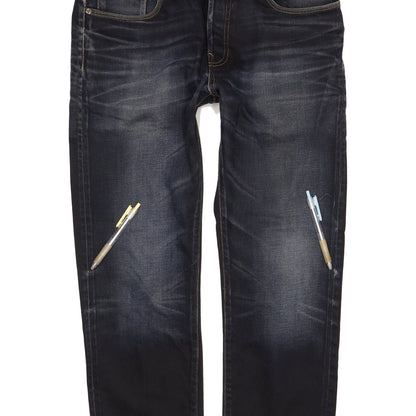 G-Star 3301 Men Navy Straight Regular Jeans W34 L31