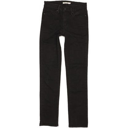 Levi's Slimming Women Black Straight Slim Stretch Jeans W28 L31