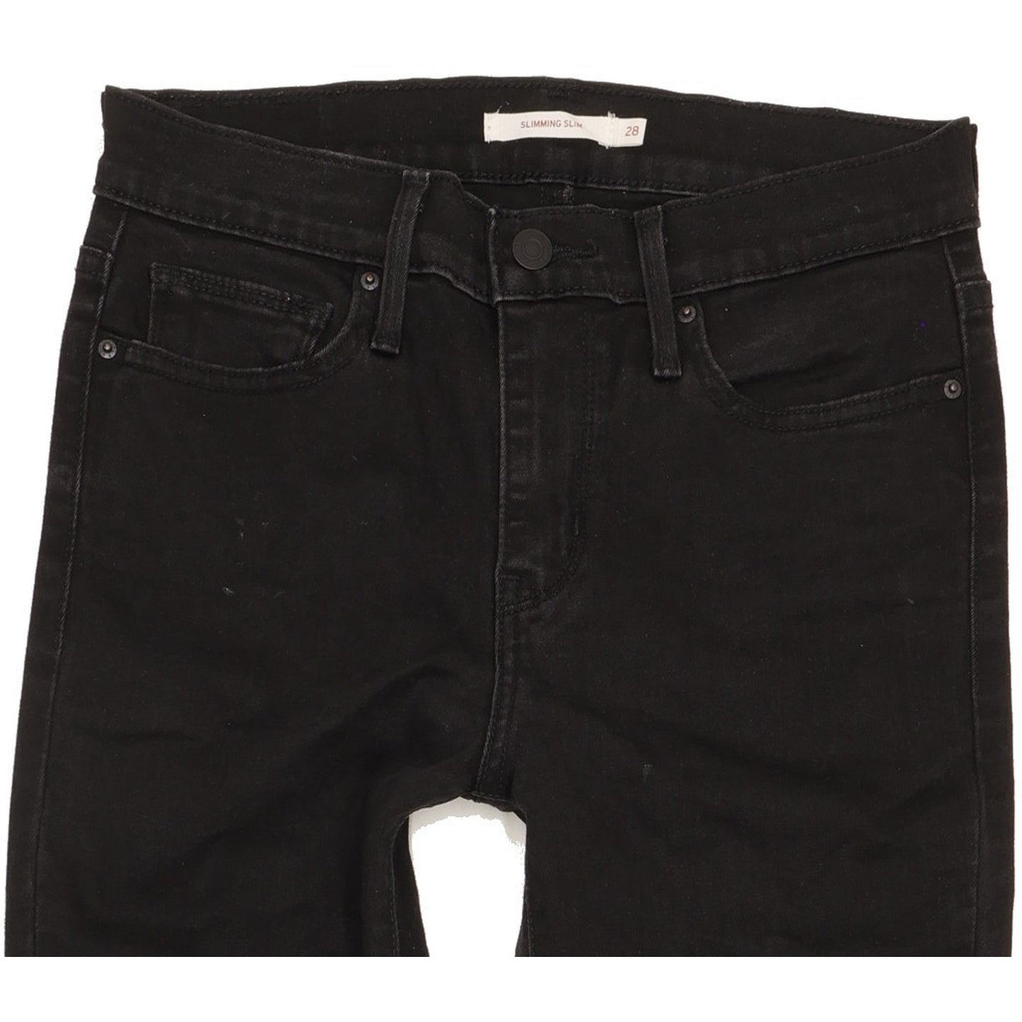 Levi's Slimming Women Black Straight Slim Stretch Jeans W28 L31