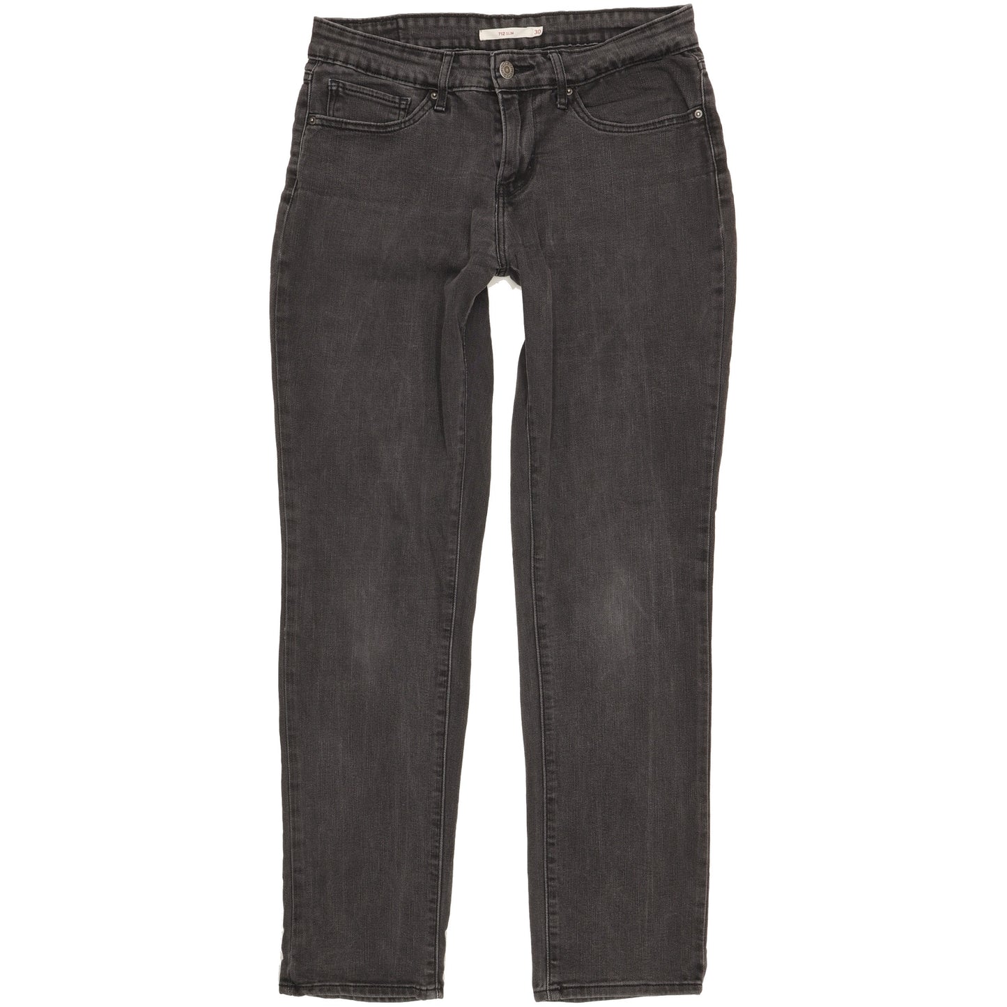 Levi's 712 Women Black Straight Slim Stretch Jeans W30 L30
