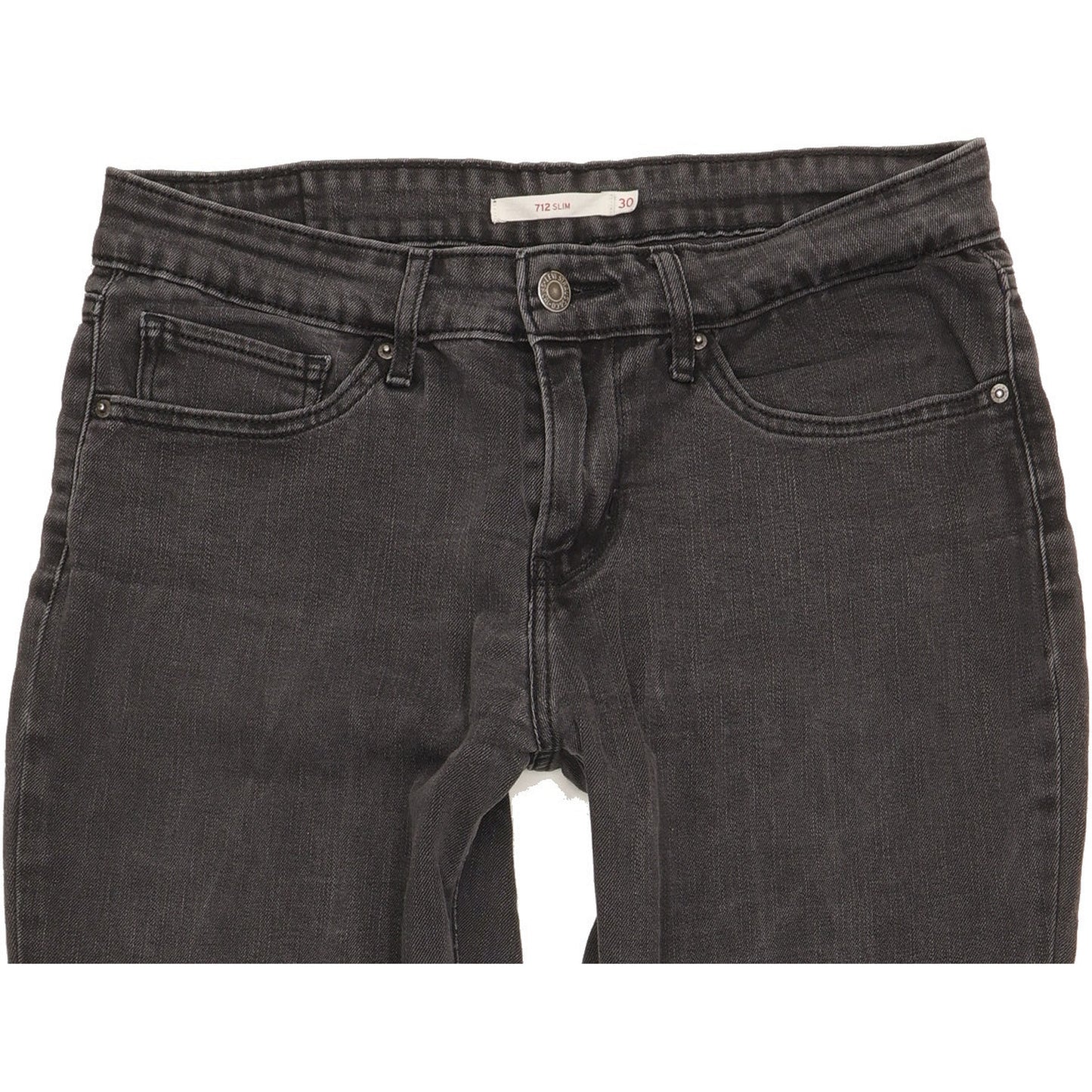 Levi's 712 Women Black Straight Slim Stretch Jeans W30 L30