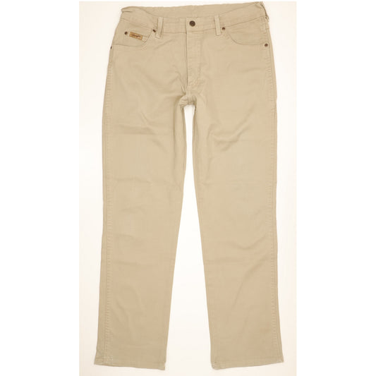 Wrangler Texas Men Beige Straight Regular Stretch Jeans W34 L32