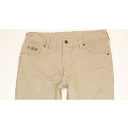 Wrangler Texas Men Beige Straight Regular Stretch Jeans W34 L32