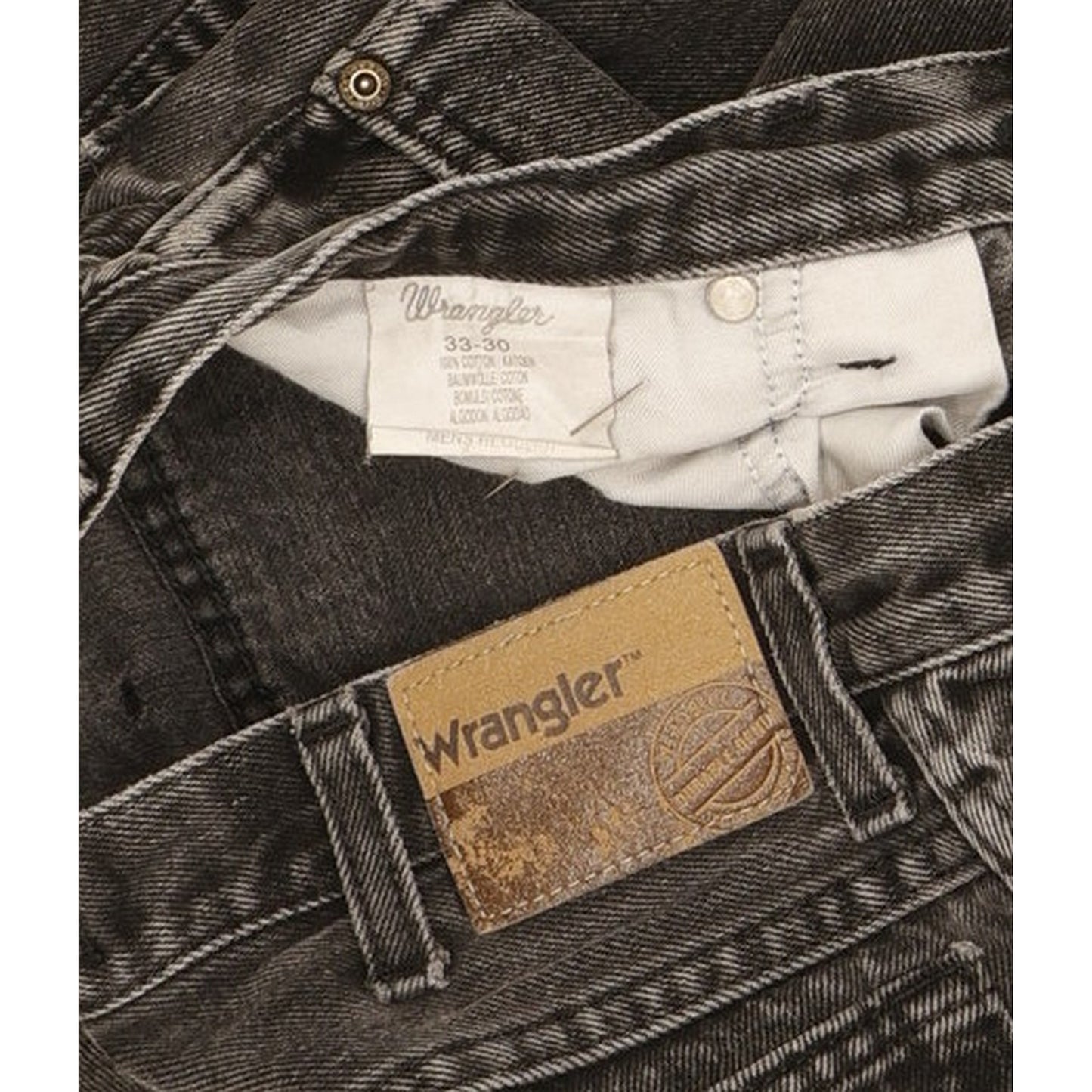 Wrangler Men Black Straight Regular Jeans W32 L27